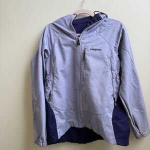 Patagonia Women's Hooded Jacket Partial Mesh Lining Packable Lightweight Size M